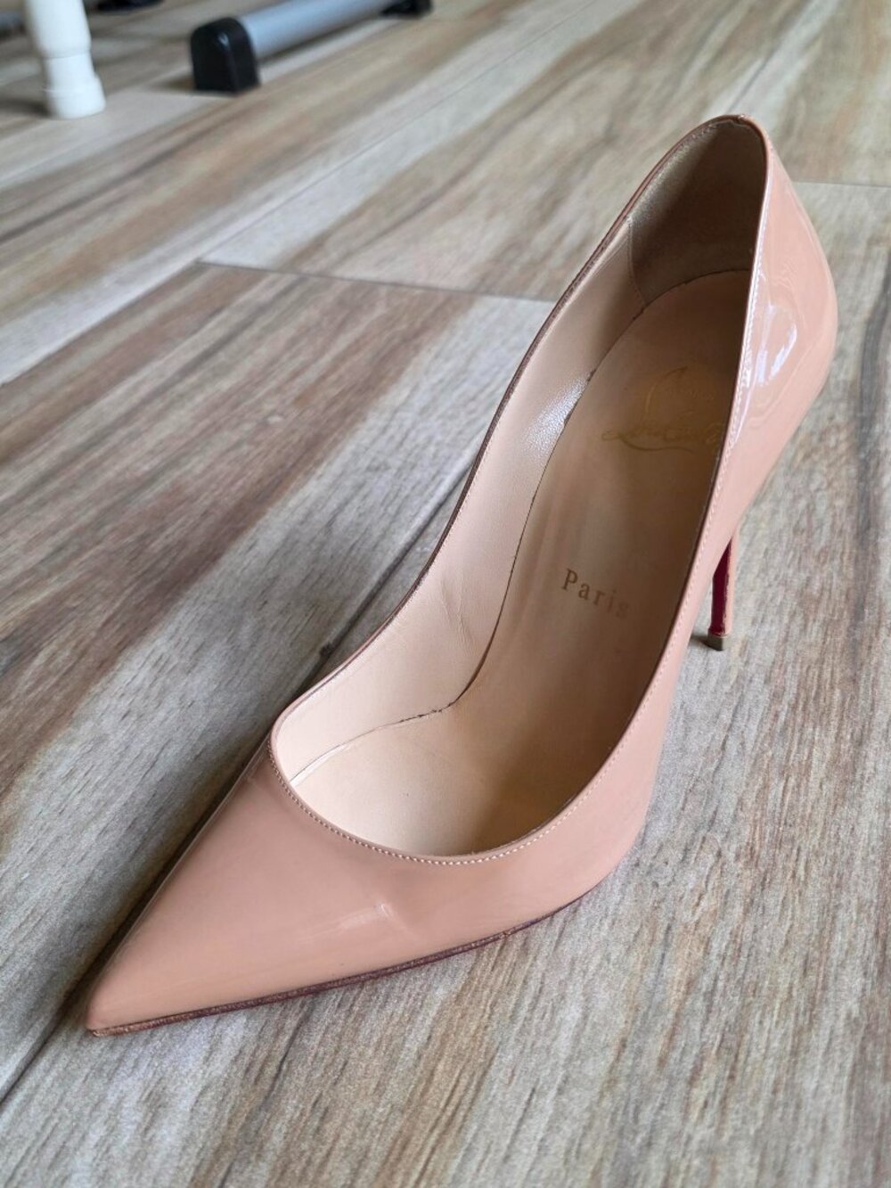 Christian Louboutin So-Kate Nude Patent Leather Eur. 37.5